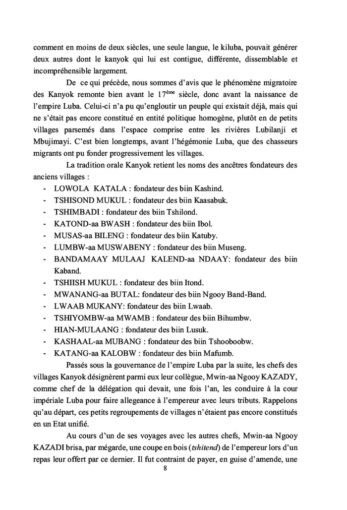 Regard sur les Kanyok