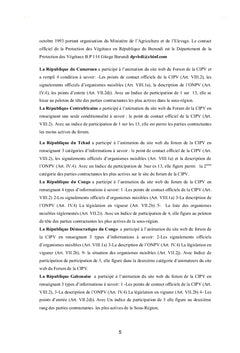 La convention internationale de protection des végétaux en Afrique Centrale