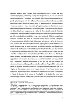L'existence et le sacré
