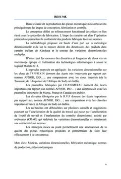 Contrôle dimensionnel des pièces mécaniques