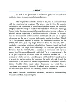 Contrôle dimensionnel des pièces mécaniques