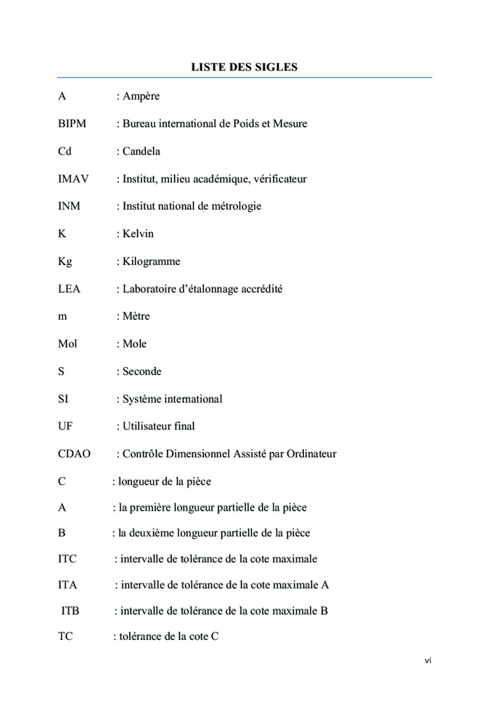 Contrôle dimensionnel des pièces mécaniques