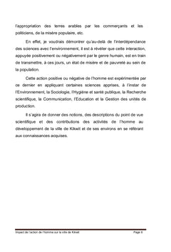 Impact de l'action de l'homme sur la ville de Kikwit et ses environs
