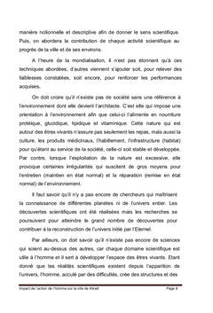 Impact de l'action de l'homme sur la ville de Kikwit et ses environs