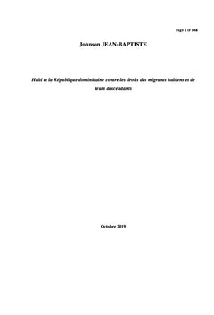 Haïti et la République dominicaine contre les droits des migrants haïtiens et de leurs descendants