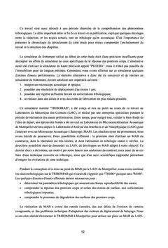 Apport de la microcaractérisation acoustique à la tribologie