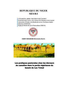 Les pratiques pastorales chez les éleveurs de camelins