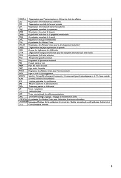 Esquisse de modélisation des instruments internationaux du commerce et leur mise en oeuvre