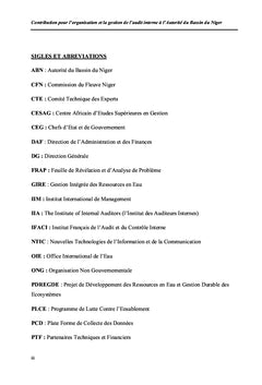 Une contribution pour l'organisation et la gestion de l'audit interne