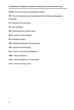 Une contribution pour l'organisation et la gestion de l'audit interne