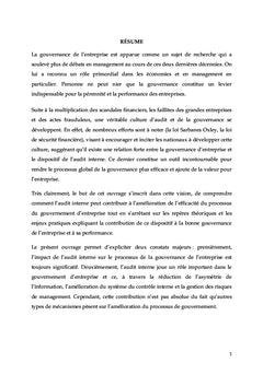 Audit interne: un dispositif au service de gouvernance d'entreprise