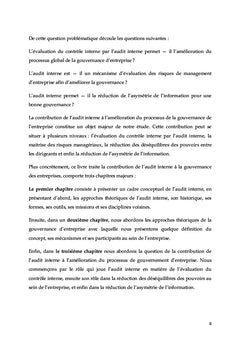 Audit interne: un dispositif au service de gouvernance d'entreprise