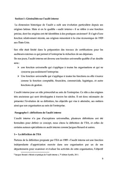 Audit interne: un dispositif au service de gouvernance d'entreprise
