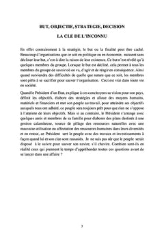 But, Objectif, Stratégie, Décision clé dans l'inconnu des affaires