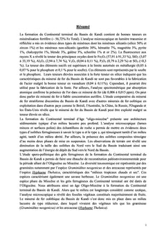 Etude géologique du minerai de fer oolithique du Bassin de Kandi (Nord-Est Bénin)