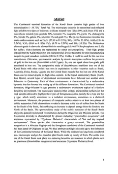 Etude géologique du minerai de fer oolithique du Bassin de Kandi (Nord-Est Bénin)