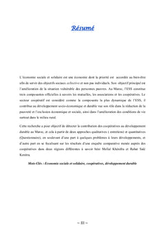 L'Economie Sociale et Solidaire au Maroc