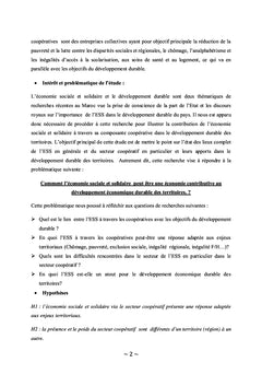 L'Economie Sociale et Solidaire au Maroc