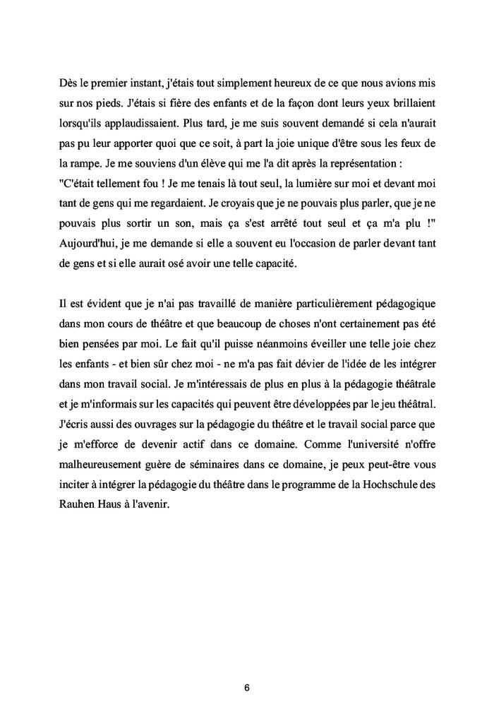 Pédagogie théâtrale et travail social