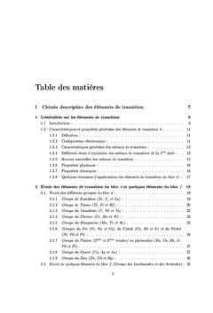 Chimie descriptive et chimie de coordination des complexes