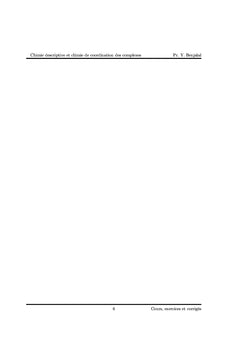 Chimie descriptive et chimie de coordination des complexes