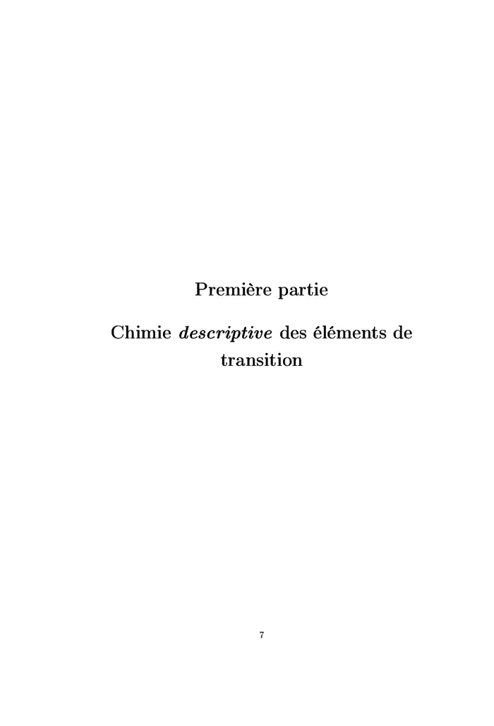 Chimie descriptive et chimie de coordination des complexes