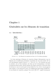 Chimie descriptive et chimie de coordination des complexes