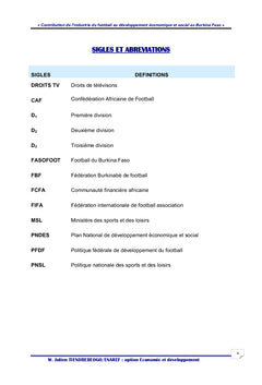 La contribution du football au développement économique et social