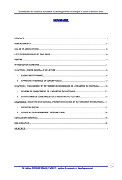 La contribution du football au développement économique et social