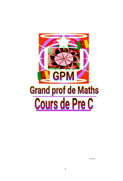 Cours bien élaborés de mathématiques