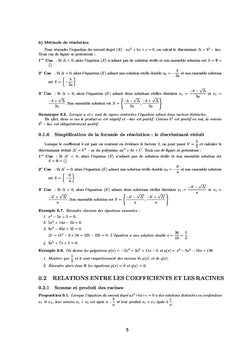 Cours bien élaborés de mathématiques