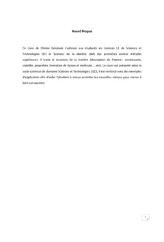 Chimie Générale
