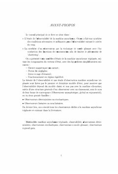 Observation De La Machine Asynchrone