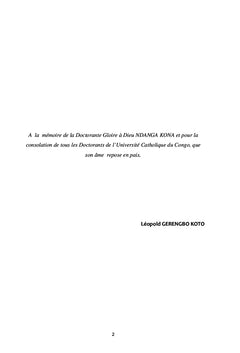 LES PERFORMANCES MACROECONOMIQUES NATIONALES ET L'EMERGENCE DE LA RDC