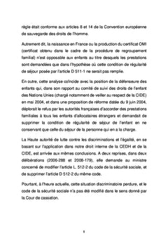 LES ENFANTS DES RESSORTISSANTS DES PAYS TIERS :
