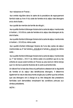 LES ENFANTS DES RESSORTISSANTS DES PAYS TIERS :