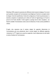 Approches analytiques de l'environnement des organisations