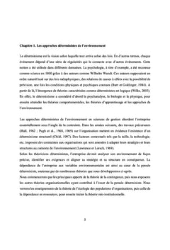 Approches analytiques de l'environnement des organisations