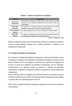 Approches analytiques de l'environnement des organisations