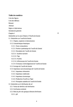 Réponse de fertilisation minérale sur le paramètre agro-morphologique