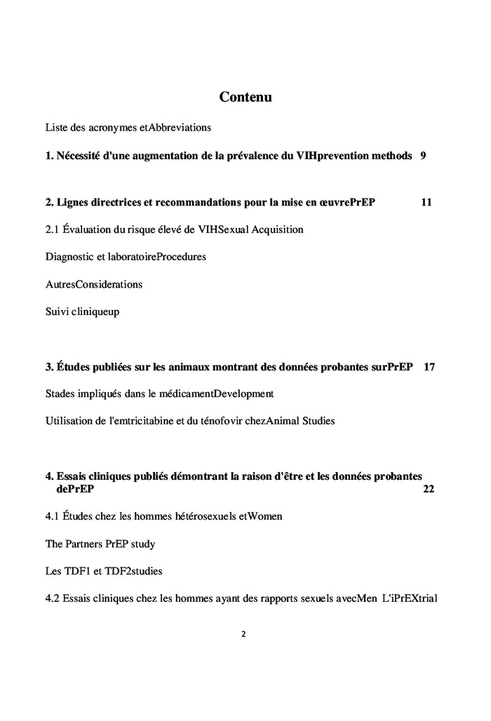 Examen de la prophylaxie pré-exposition (PrEP)