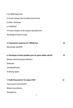 Examen de la prophylaxie pré-exposition (PrEP)