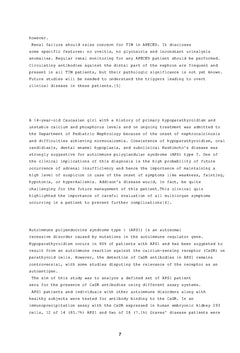 Syndrome de Whitaker (à propos d'une communication brève au CMH Paris)