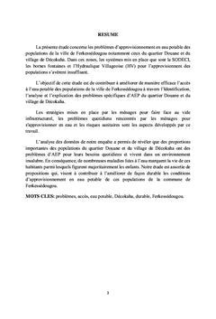 Les problèmes d'approvisionnement en eau potable à ferkessedougou