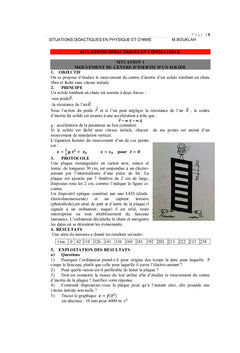 Situations didactiques en sciences physiques
