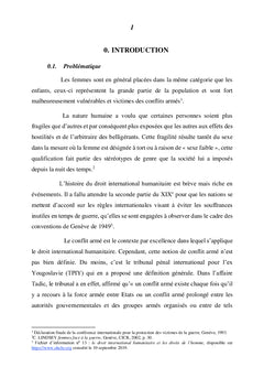 Le DIH et la protection spéciale de la femme