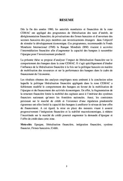 Libéralisation financière et comportement des banques