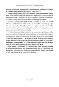 Etat des lieux de la mise en oeuvre de l'AMO au Mali