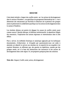 Impact des conflits armEs sur les actions de dEveloppement