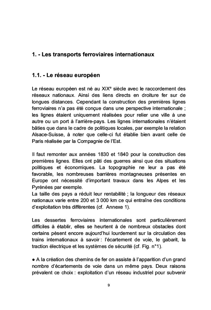 LibEralisation du transport ferroviaire international
